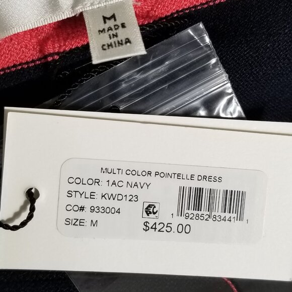 Nwt Milly Striped Pointelle Knit Midi Dress M Womens Coastal Resort Yacht Club - Picture 13 of 13